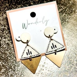 WONDERLY: Triangle Dangle Drop Earrings